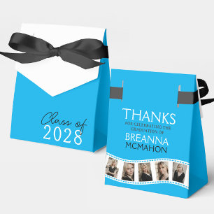 Helles Baby Blue & White Foto Collage Filmstrip Geschenkschachtel