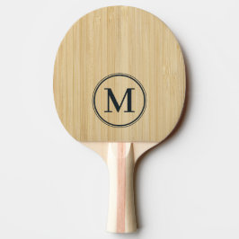 Helles Bambus-Monogramm Tischtennis Schläger