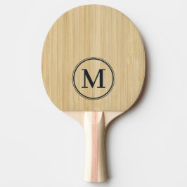 Helles Bambus-Monogramm Tischtennis Schläger