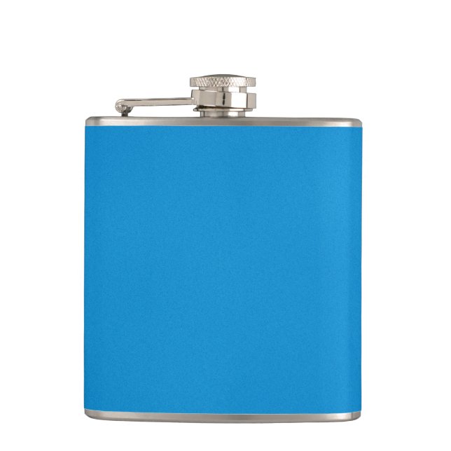 Helles Blau mit griny Textur Flachmann (Vorderseite)