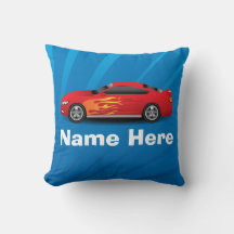 Helles Blau mit Red Sports Car Flammen Kinder Jung