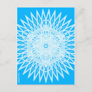 helles blaue Kehle chakra heilige Geometrie Postkarte
