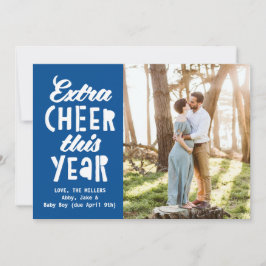 Helles blaues Extra-Chef dieses Jahr Baby Feiertagskarte