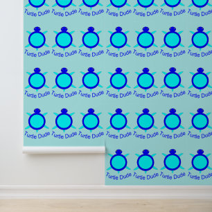 Helles Blaues Schildkröten-Typ-Muster Tapete