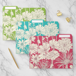 Helles Blumen Papiermappe