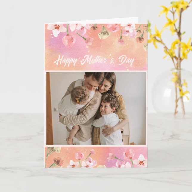 Helles Blumenfoto Collage Muttertag für Mama Karte (Gelbe Blume)