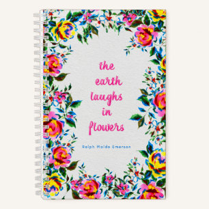 Helles Blumenlachen Dot Grid Journal Notizbuch