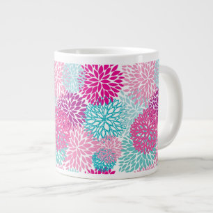 Helles Blumenmuster 2 Jumbo-Tasse