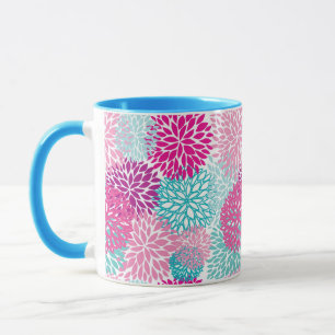 Helles Blumenmuster 2 Tasse