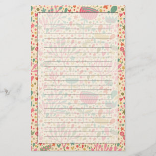 Helles Blumenmuster Briefpapier