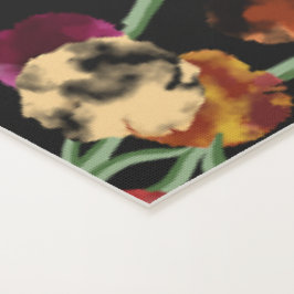 Helles Blumenmuster mit grünen Folien Yogamatte