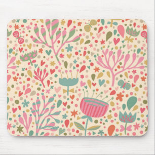 Helles Blumenmuster Mousepad