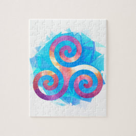 Helles bretonisches triskel puzzle