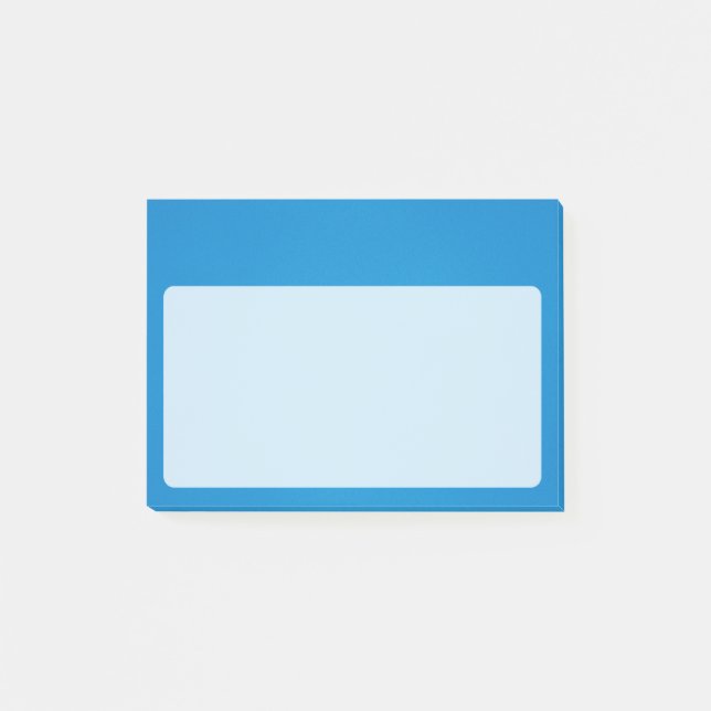 Helles Cerulean Blue mit griny Textur Post-it Klebezettel (Vorderseite)