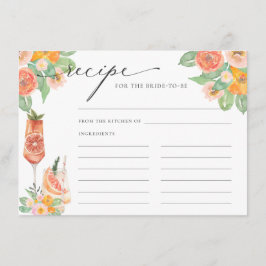 Helles Cocktailrezept für die Braut Begleitkarte