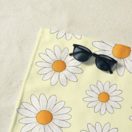 Helles Daisy Muster - Blumensommeraccessoire - Strandtuch