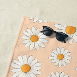 Helles Daisy Muster - Blumensommeraccessoire - Strandtuch