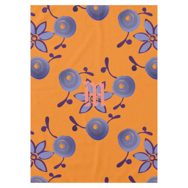 Helles Dekorationsmuster Big Floral Muster Tischdecke (Vorderseite)