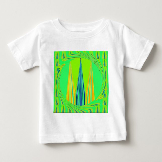 Helles Design Edgy Geometrie Neon Muster Baby T-shirt (Vorderseite)