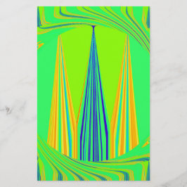Helles Design Edgy Geometrie Neon Muster Briefpapier