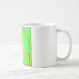 Helles Design Edgy Geometrie Neon Muster Kaffeetasse