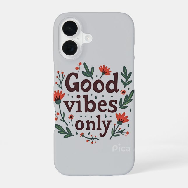 Helles Design iPhone 16 Hülle (Rückseite)