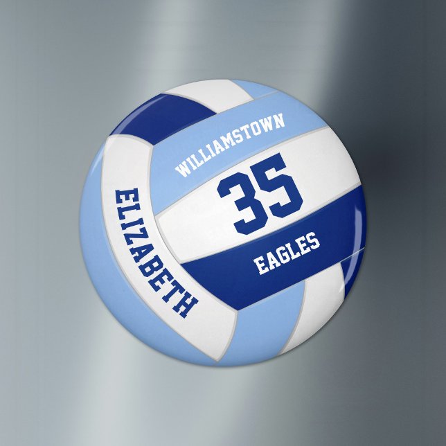 Helles dunkelblaues Team - Kinder Volleyball Magnet (on refrigerator)