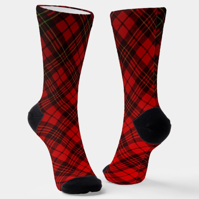 Helles elegantes rotes Weihnachtsgebirgsmuster Socken (Gewinkelt)