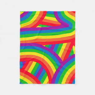 Helles, farbiges Fun Rainbow Stripes-Muster Fleecedecke