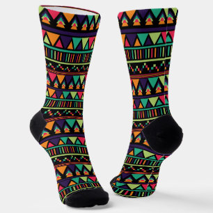 Helles, farbiges geometrisches Muster Socken