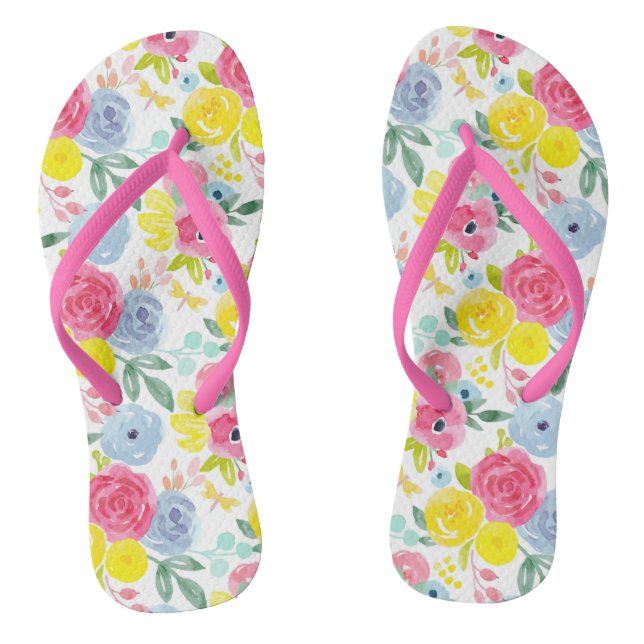 Helles, farbiges Muster Flip Flops (Fußbett)