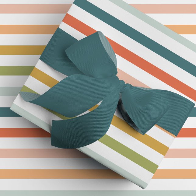 Helles, farbiges Muster-Papier Geschenkpapier (Large colorful stripes gift wrapping paper.)