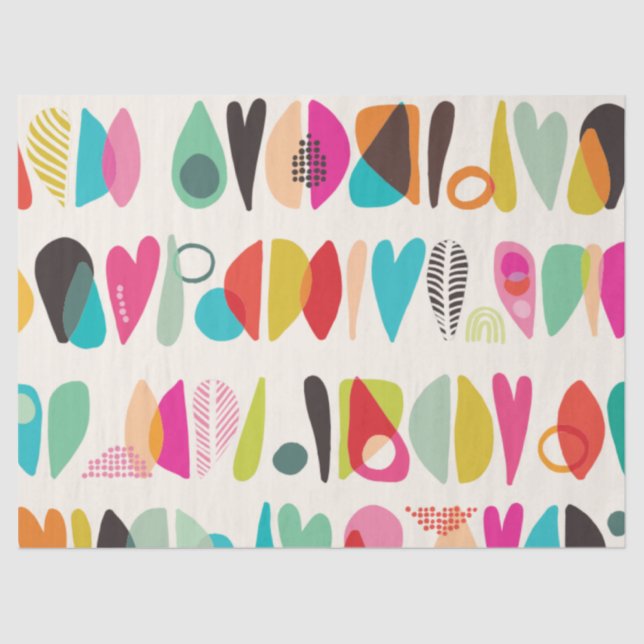 Helles, farbiges Muster Seidenpapier (Vorderseite)