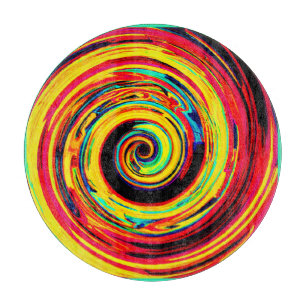 Helles, farbiges Spiralmuster Schneidebrett
