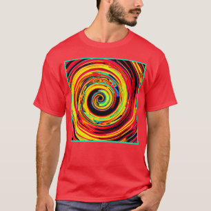 Helles, farbiges Spiralmuster T-Shirt