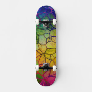 Helles, farbiges Web Abstrakt Skateboard