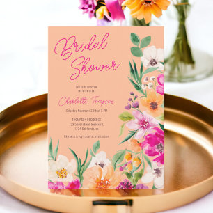 Helles, fett formatiertes Brautparty von Blume Einladung