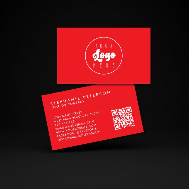 Helles Fettschrift-Rotes Benutzerdefiniertes Firme Visitenkarte (Von Creator hochgeladen)