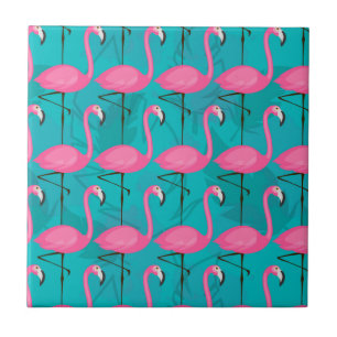 Helles Flamingo-Muster Fliese