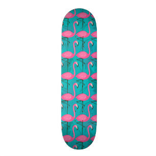 Helles Flamingo-Muster Skateboard