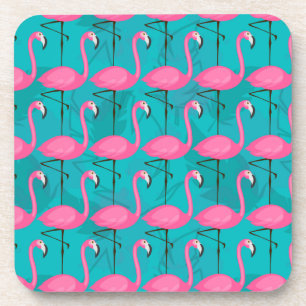 Helles Flamingo-Muster Untersetzer