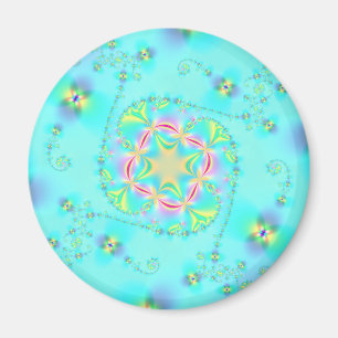 Helles Fraktal Art Magnet