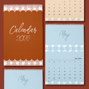 Helles, fröhliches und bezauberndes Design-Kalende Kalender