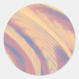 Helles Frühlingsholz Gelb- und Pink-Aquarellbild Runder Aufkleber