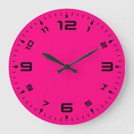 Helles Fun Magenta Pink Große Wanduhr