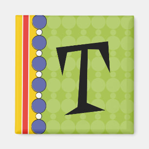 Helles Fun Polka Dot Monogram Magnet