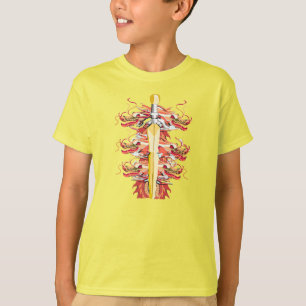 Helles gelbes Drachenschwert T-Shirt