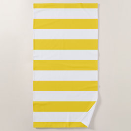 Helles gelbes weißes gestreiftes Muster Strandtuch