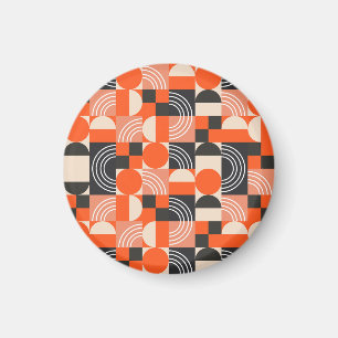 Helles geometrisches Farbblockmuster. Magnet