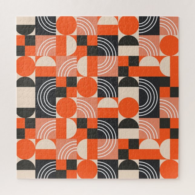 Helles geometrisches Farbblockmuster. Puzzle (Vertikal)